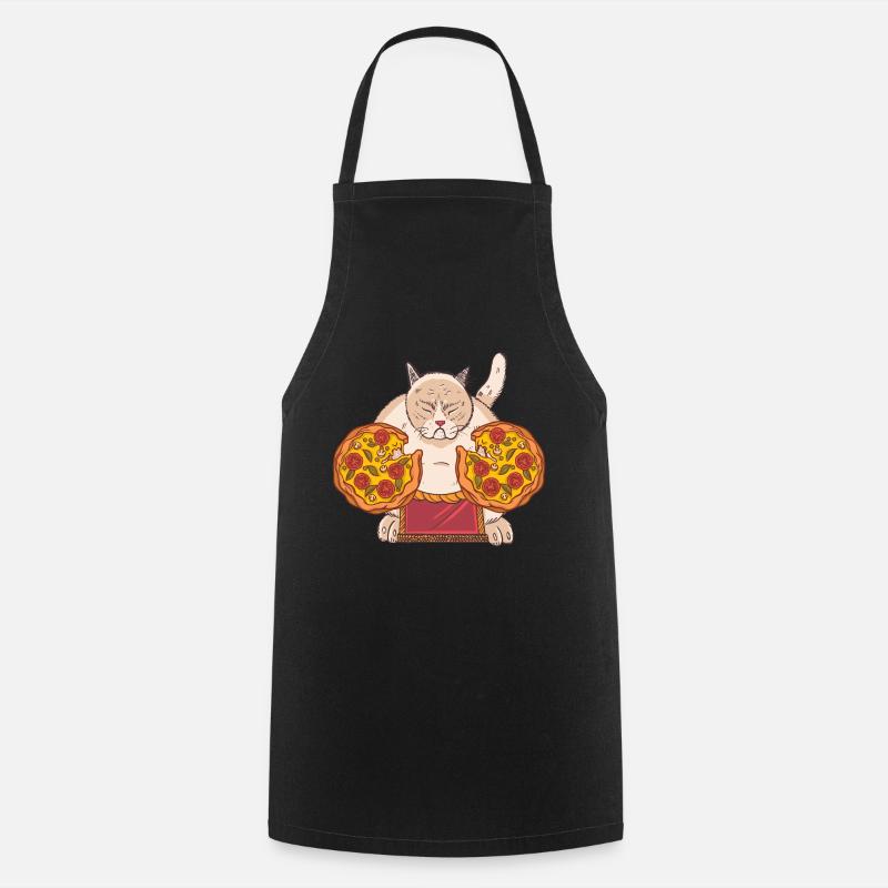 Sumo Pizza Katze - Kochschürze - Schwarz