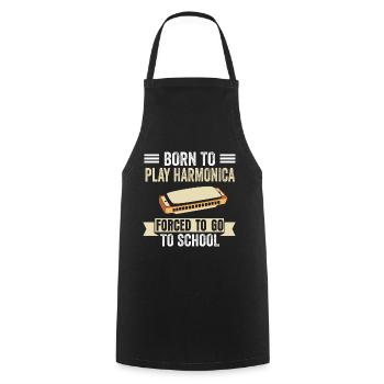 Harmonica Musicians Blues Jazz Harmonica - Cooking Apron - black - Front - AI Model Male 185 dark (185cm)