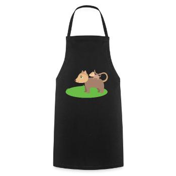 Opossums - Cooking Apron - black - Front - AI Model Male 185 dark (185cm)