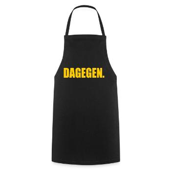 Dagegen - Kochschürze - Schwarz - Vorne - AI Model Male 185 dark (185cm)