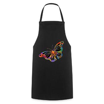 Schmetterling - Kochschürze - Schwarz - Vorne - AI Model Male 185 dark (185cm)
