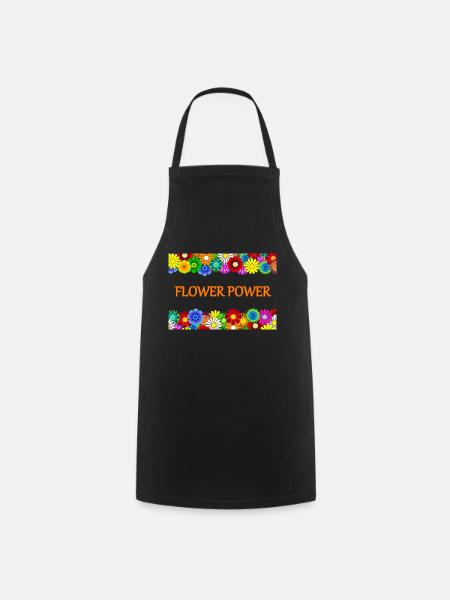 Flower Power - Cooking Apron - black