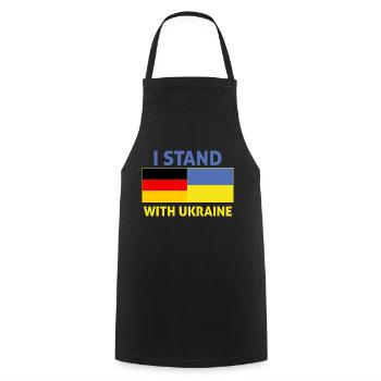 ich stehe zur ukraine -drapeau deutschland - Kochschürze - Schwarz - Vorne - AI Model Male 185 dark (185cm)