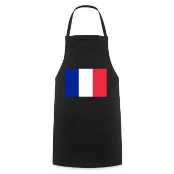 Drapeau français / French flag - Tablier de cuisine - noir - Devant - AI Model Male 185 dark (185cm)