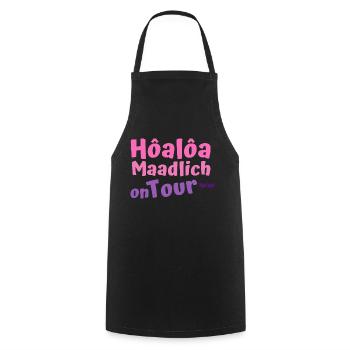 Hoaloa Maadlich on tour Hohenlohe Mädels Frauen - Kochschürze - Schwarz - Vorne - AI Model Male 185 dark (185cm)