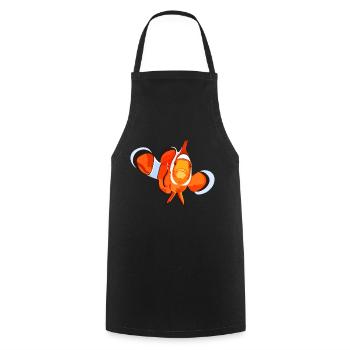 Clownfish Anemone Fish Cool Fish Aquarium - Cooking Apron - black - Front - AI Model Male 185 dark (185cm)