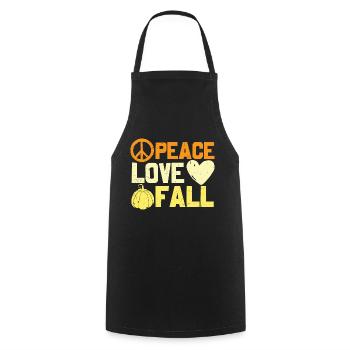 Peace Love Fall Happy Fall - Cooking Apron - black - Front - AI Model Male 185 dark (185cm)