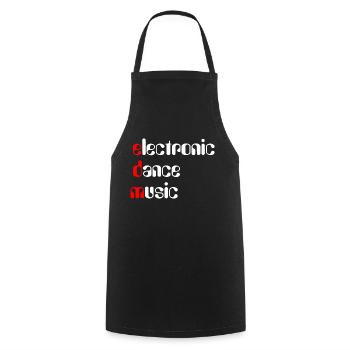 EDM Electronic Dance Music - Cooking Apron - black - Front - AI Model Male 185 dark (185cm)