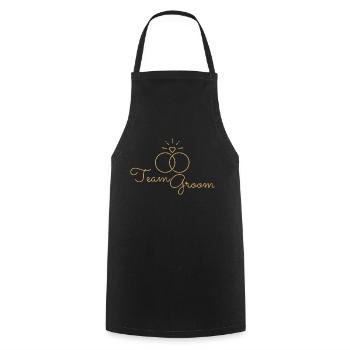 Team Groom - Cooking Apron - black - Front - AI Model Male 185 dark (185cm)