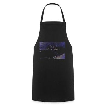 cat cat pet cat - Cooking Apron - black - Front - AI Model Male 185 dark (185cm)