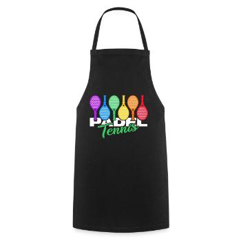 padel padel-tennis paddle padle - Cooking Apron - black - Front - AI Model Male 185 dark (185cm)