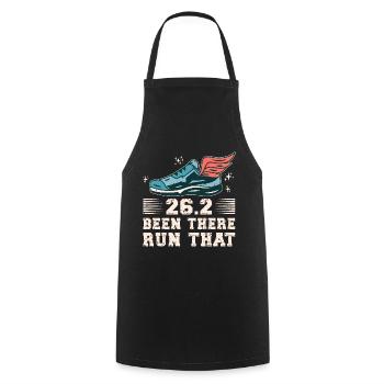 26.2 Been There Run That Marathon - Kochschürze - Schwarz - Vorne - AI Model Male 185 dark (185cm)