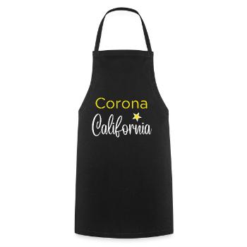 Corona California - Tablier de cuisine - noir - Devant - AI Model Male 185 dark (185cm)