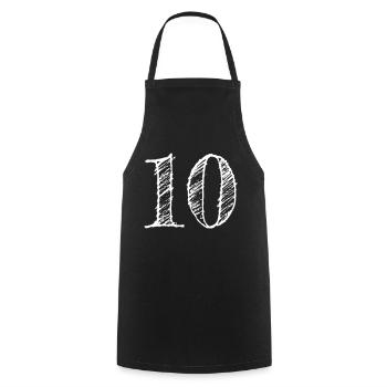 Numéro 10 - Tablier de cuisine - noir - Devant - AI Model Male 185 dark (185cm)