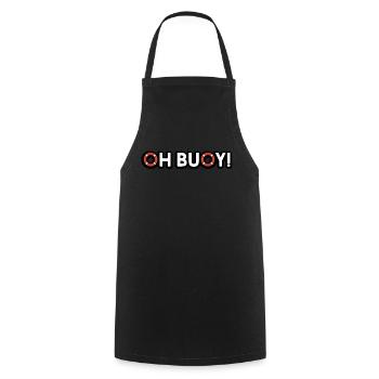 Pool Guy Cleaner Pool Service Oh Buoy! Funny - Cooking Apron - black - Front - AI Model Male 185 dark (185cm)