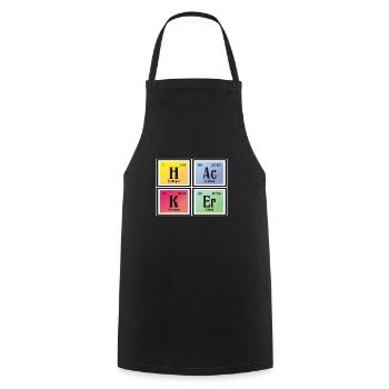 Hacker | Periodic Table of Elements - Cooking Apron - black - Front - AI Model Male 185 dark (185cm)