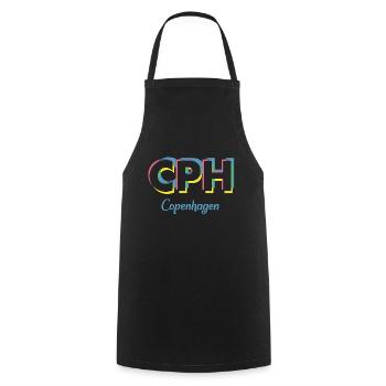 Copenhagen - CPH - Kopenhagen - Dänemark - Denmark - Cooking Apron - black - Front - AI Model Male 185 dark (185cm)