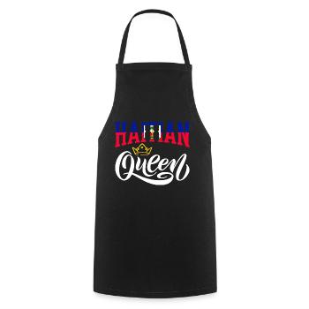 Haitian Queen Haiti Haiti Flag - Cooking Apron - black - Front - AI Model Male 185 dark (185cm)