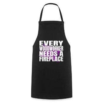 cool logging lumberjackwoodworking carpenter - Cooking Apron - black - Front - AI Model Male 185 dark (185cm)