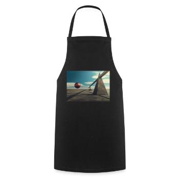 Surreal 3D design - Cooking Apron - black - Front - AI Model Male 185 dark (185cm)