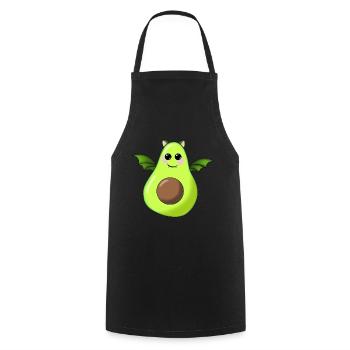 Chauve-souris d’avocat - Tablier de cuisine - noir - Devant - AI Model Male 185 dark (185cm)