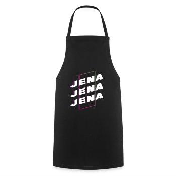 Jena Germany City Font Skyline Home - Cooking Apron - black - Front - AI Model Male 185 dark (185cm)