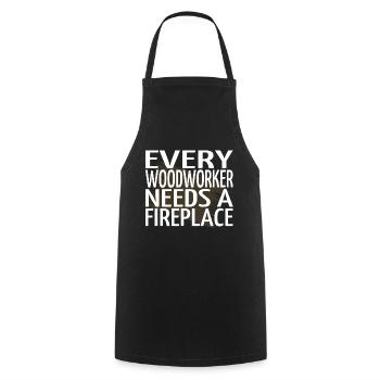 déclaration charpentier tshirts cool - Tablier de cuisine - noir - Devant - AI Model Male 185 dark (185cm)