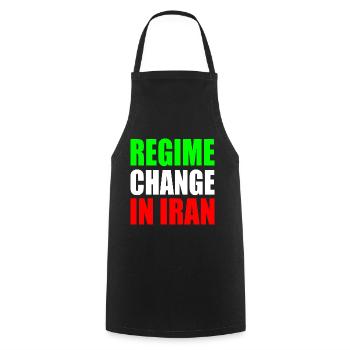 Regime change in iran - Kochschürze - Schwarz - Vorne - AI Model Male 185 dark (185cm)