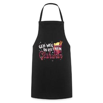 Glühwein Glühweinzeit Geh weg bist kein Glühwein - Kochschürze - Schwarz - Vorne - AI Model Male 185 dark (185cm)