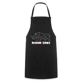 RhinoFeros white - Tablier de cuisine - noir - Devant - AI Model Male 185 dark (185cm)