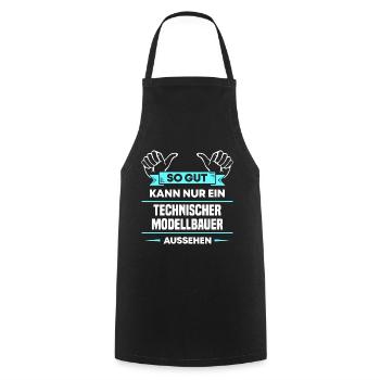 Technischer Modellbauer Design für Handwerker - Kochschürze - Schwarz - Vorne - AI Model Male 185 dark (185cm)
