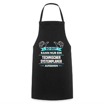Technischer Systemplaner Design für stolze Profis - Kochschürze - Schwarz - Vorne - AI Model Male 185 dark (185cm)