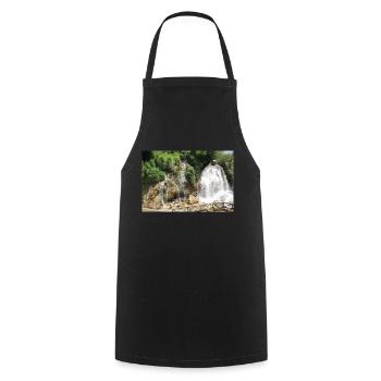 Wasserfall in Vietnam - Kochschürze - Schwarz - Vorne - AI Model Male 185 dark (185cm)