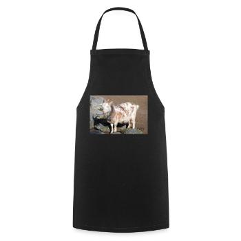 Chèvre naine ou chèvre miniature Zwergziege - Tablier de cuisine - noir - Devant - AI Model Male 185 dark (185cm)