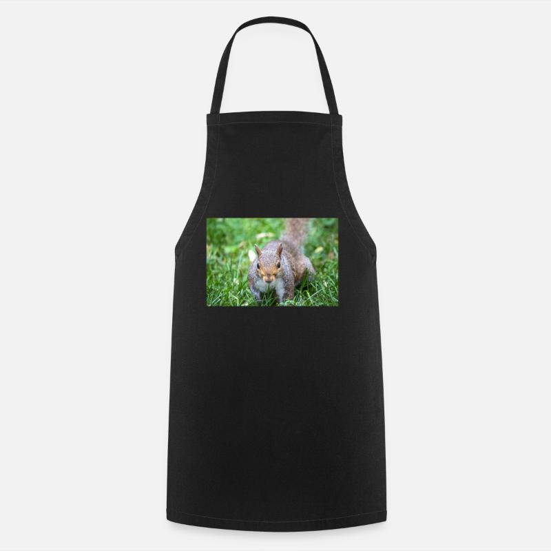 Écureuil gris Grauhörnchen Sciurus carolinensis - Tablier de cuisine - noir