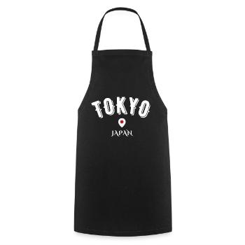 Tokio Japan - Kochschürze - Schwarz - Vorne - AI Model Male 185 dark (185cm)