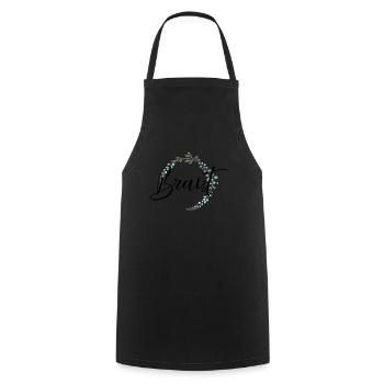 Braut Design Aufschrift für Hochzeit - Kochschürze - Schwarz - Vorne - AI Model Male 185 dark (185cm)