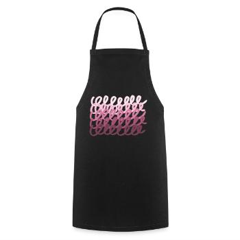 Pink - Cooking Apron - black - Front - AI Model Male 185 dark (185cm)