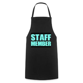 Membres du personnel - Tablier de cuisine - noir - Devant - AI Model Male 185 dark (185cm)