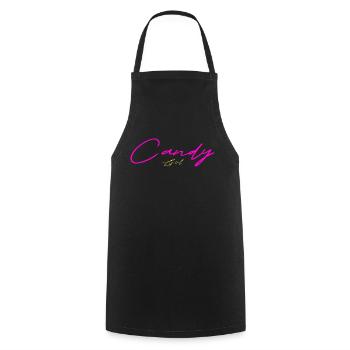Cadeau Candy Girl Rose - Tablier de cuisine - noir - Devant - AI Model Male 185 dark (185cm)