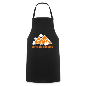 Trail Runner Running Jogging Jogger I Gift - Cooking Apron - black - Front - AI Model Male 185 dark (185cm)