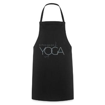 Je peux pas j'ai yoga - Tablier de cuisine - noir - Devant - AI Model Male 185 dark (185cm)