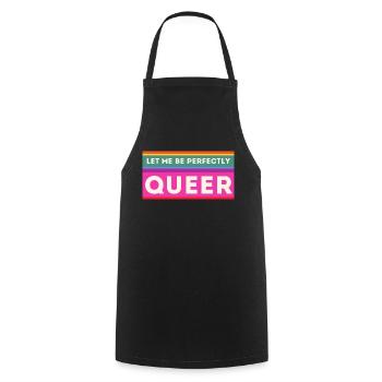 Laissez-moi être parfaitement queer Pride - Tablier de cuisine - noir - Devant - AI Model Male 185 dark (185cm)