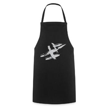 Paint Spot / Spots Abstract - VINTAGE - Cooking Apron - black - Front - AI Model Male 185 dark (185cm)