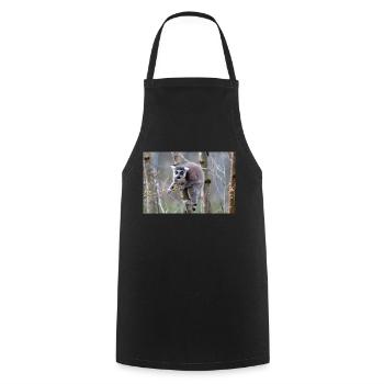Lémurien à queue annelée (en allemand Katta) Lémurien catta - Tablier de cuisine - noir - Devant - AI Model Male 185 dark (185cm)