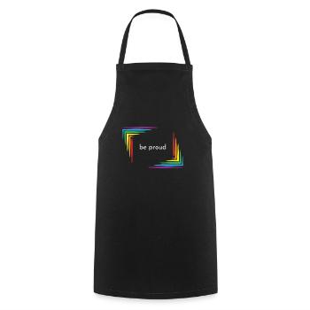 triompher LGBTQIA+ | Montrez un peu d’amour - Tablier de cuisine - noir - Devant - AI Model Male 185 dark (185cm)