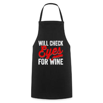 L’ophtalmologiste vérifiera les yeux pour le vin - Tablier de cuisine - noir - Devant - AI Model Male 185 dark (185cm)