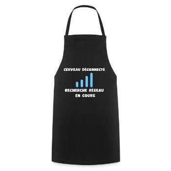 Cerveau déconnecté recherche réseau - Tablier de cuisine - noir - Devant - AI Model Male 185 dark (185cm)