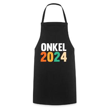 Werdender Onkel 2037 - Kochschürze - Schwarz - Vorne - AI Model Male 185 dark (185cm)