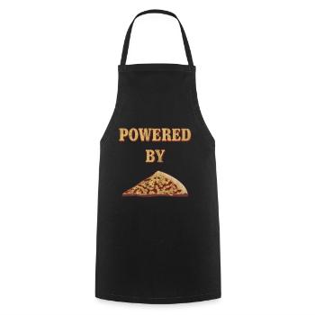 Propulsé par Pizza - Tablier de cuisine - noir - Devant - AI Model Male 185 dark (185cm)